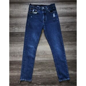Levi's 501 S Distressed Classic Straight Leg Button Fly Jeans Size 26x30